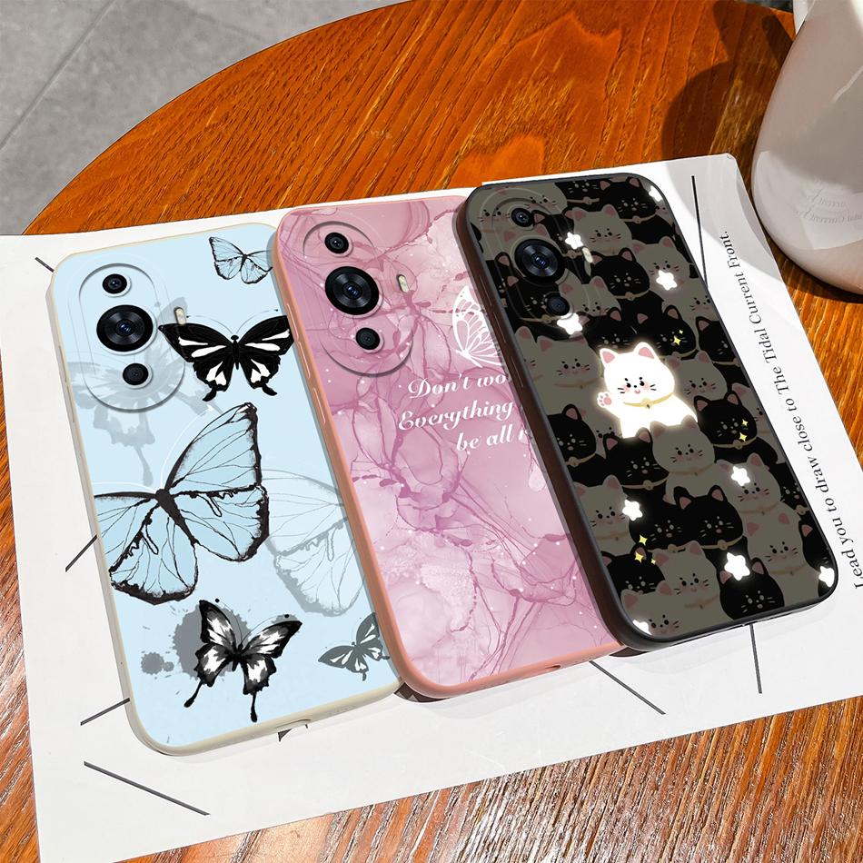 For Huawei Nova 11 Pro Phone Case Cute Design Full Protection Funda For Huawei Nova11 11Pro Soft Liquid Silicone Back Covers