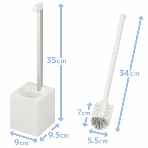 LEC KAKU Toilet Brush with Case (White) Compatible with Panasonic ARAUNO (B00178)
