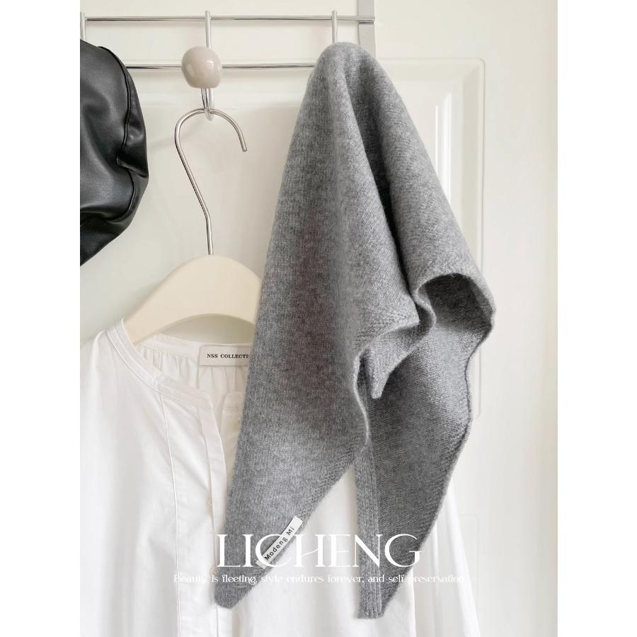 

Корейский Оригинальный Заказ, Включая Шерстяной Вязаный Треугольный Шарф, Головной Платок, Многофункциональный Теплый, Модный И Универсальный Маленький Шарф Зимой 101*36CM