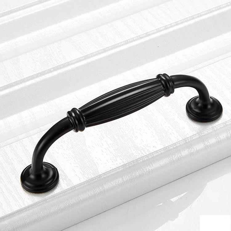 Black Handle American Style Modern Pull Antique Handles and Knobs Drawer Furniture Kitchen Cabinet