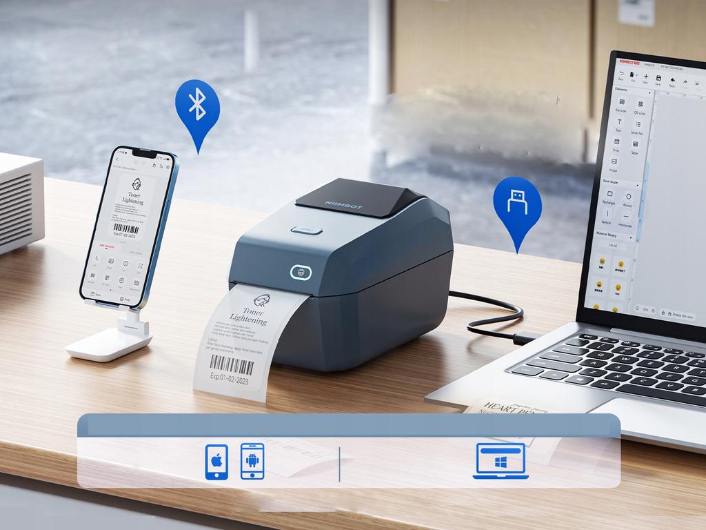 Niimbot K3W Wifi Wireless Mobile Label Printer 180Mm/S