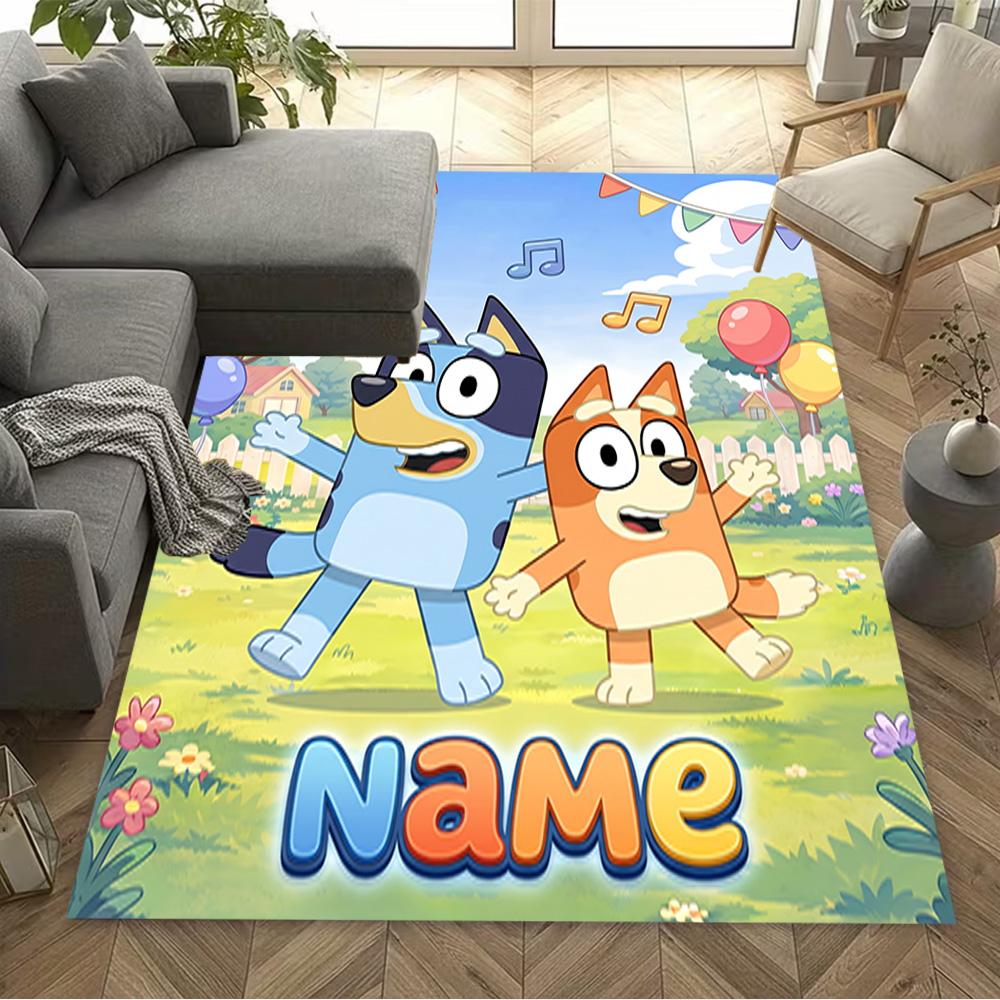 Paw Prints Adventure Personalized Name Floor Rug Office Rug Suitable for Balcony Decorate room Hallway Bedrooms Anti-slip Rug Anime Office Decor