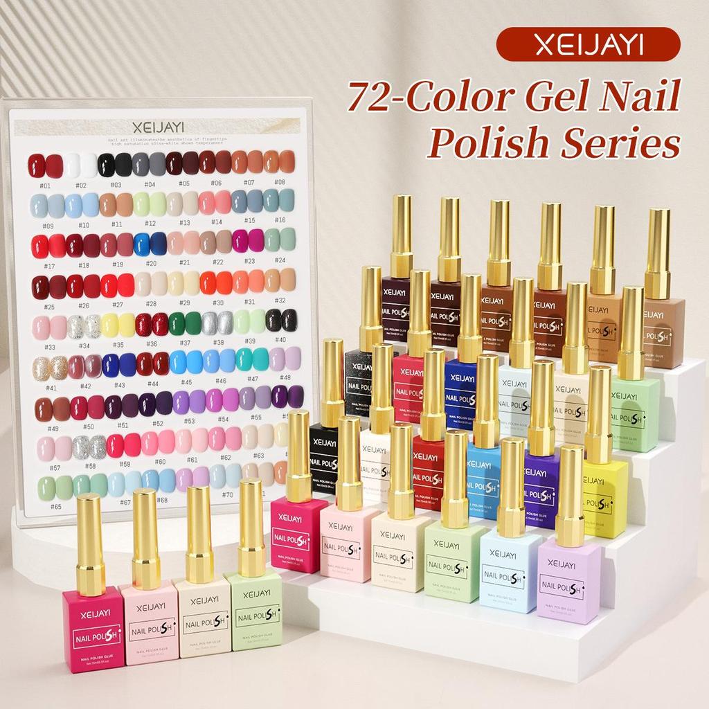 XEIJAYI 15ml Jednobarevný Gel na Nehty - 72 Barevných Možností pro Nehtová Studia
