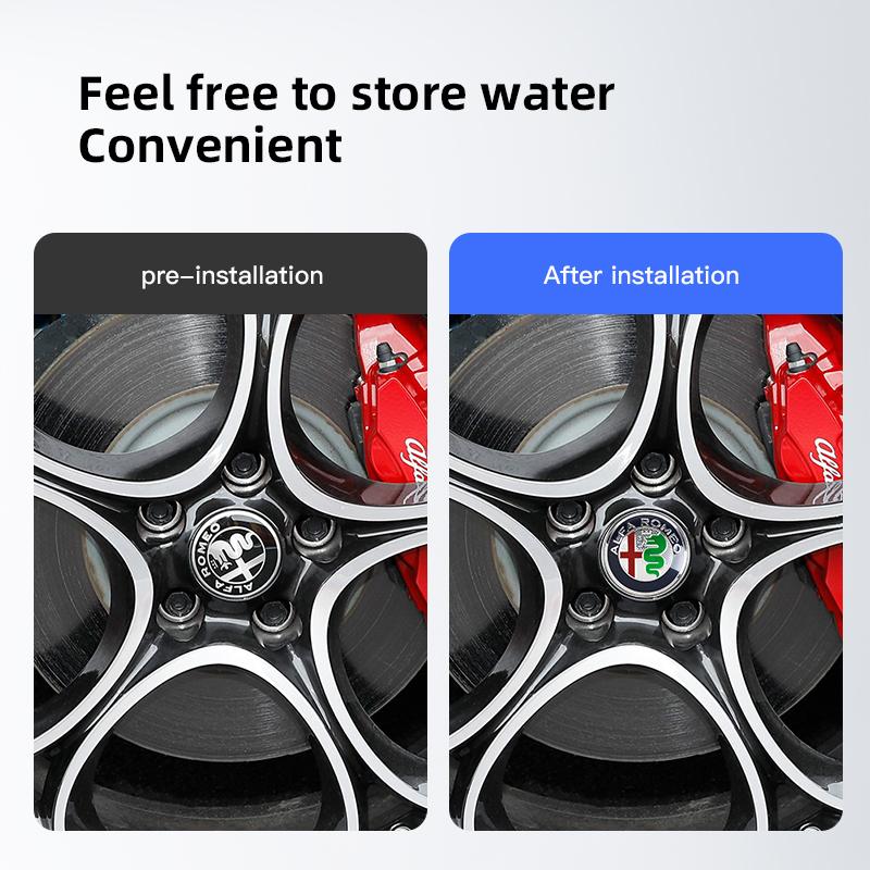 OUVKF1 60mm Car Wheel Hub Cover Tires Center Replace Cap Accessories For Alfa Romeo 156 159 147 4C 8C 166 Giulia Giulietta Mito Stelvio