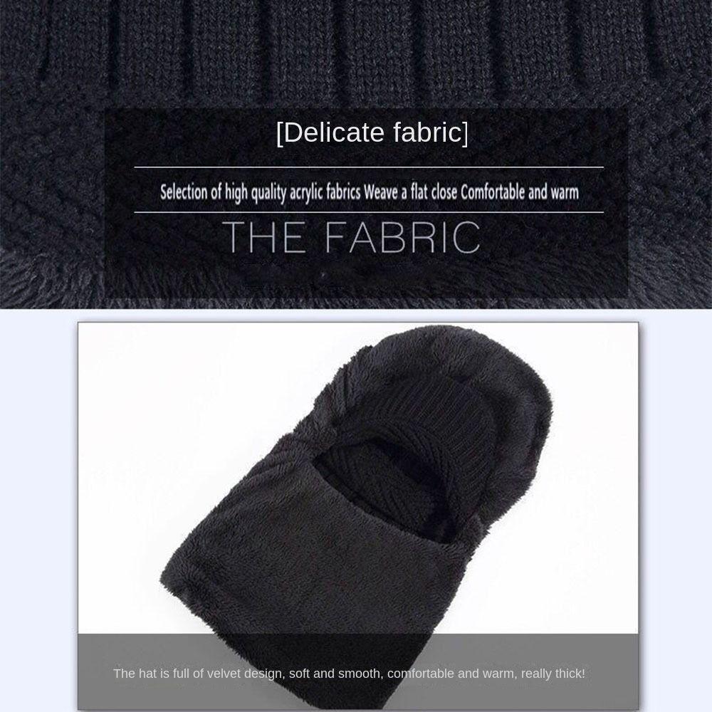 Polyester Winter Warm Hat Neck And Face One-Piece Balaclava Mask Bonnet Warm Scarf Caps Winter