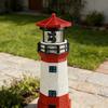 Lighthouse Solar LED Light Garden Fence Yard Outdoor Adornment Beacon Rotating Lamp Decoration Landscape Courtyard Lights