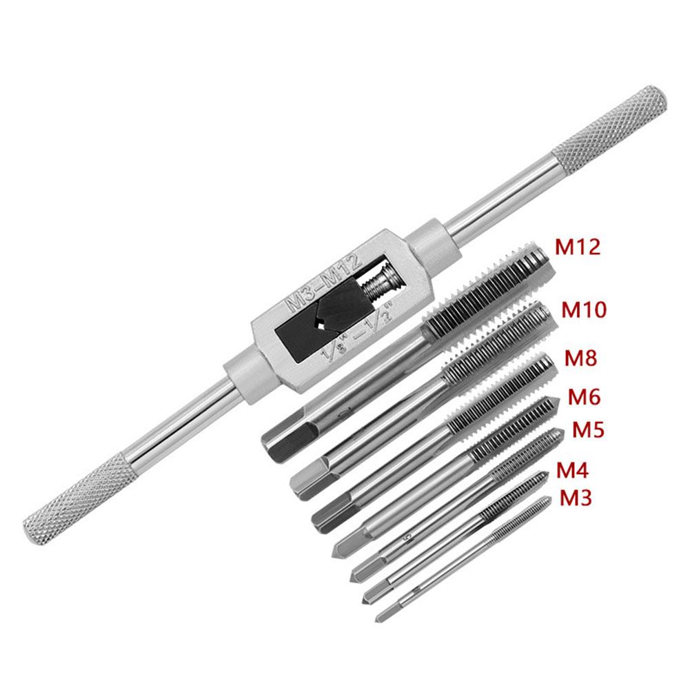 Bearing Steel Tap Tap Wrench Set Adjustable Ratchet Enduring Bearing Steel High-Speed Steel 4241 For Iron Plates