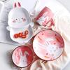 NuFeng Hand-Painted Ceramic Rabbit Divided Plate