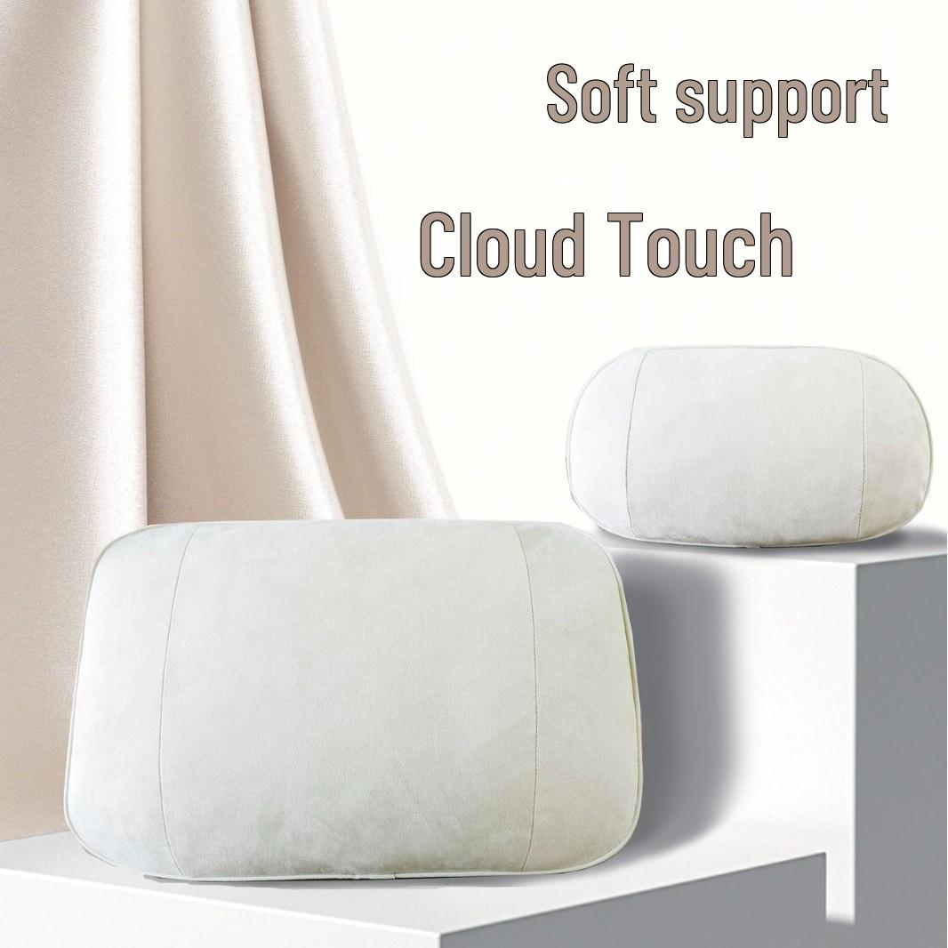 Universal Lumbar Support Pillow for Mercedes-Benz, BMW, Tesla: Cloud-Sensation Series Headrest Pillow *1 бежевый
