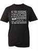 In The Beginning of The Spoof Funny T-Shirt - Bohemian Style Black Tee with White Text Print, Regular Fit Round Neck, All-Season Casual Wear for Adult