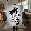 1 Stück Süße Cartoon Son Goku Aufdruck Flanelldecke, Hohe Qualität für Alle Jahreszeiten, Heimdekoration, Wärme und Komfort, Perfekt für Weihnachtsgeschenke