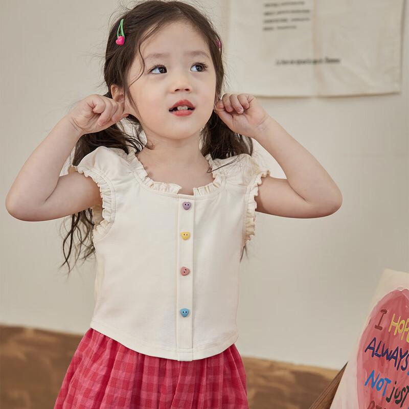 LUSON Baby Girls  Puff Sleeve Summer Top 80