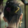 Aesthetic Bride Cherry Stud Earrings Jewelry New Year Earrings Chinese Wedding Earrings  Woman