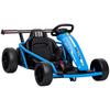 24V Elektrisches Go-Kart zum Fahren und Driften, Nylonreifen, Sicherheitsgurt, Hupe, Musik für 8-12 Jahre, Blau