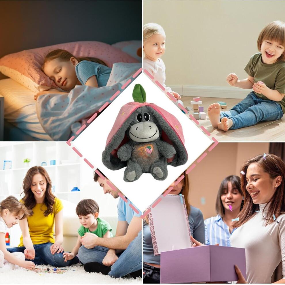 Breathing Sleep Buddy, Cute Animal Plush with Realistic Breathing Motion Lights