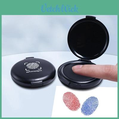 Portable Fingerprint Ink Pad Mini Quick-drying Ink For Clear Imprints In Red Blue And Black