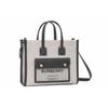 Burberry Freya Large Adjustable Strap Cotton And Calfskin Tote Bag Women Tote Bags Black Gray 80441421