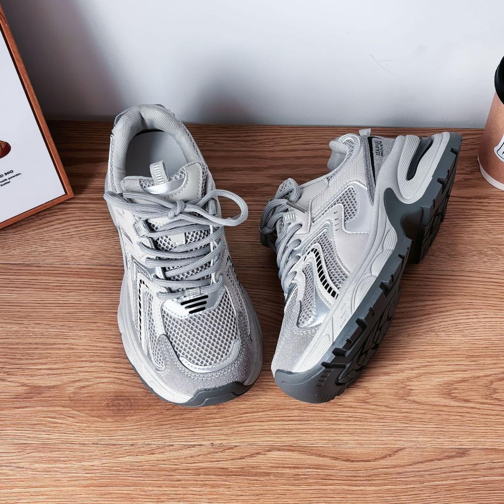Summer new mesh breathable dad shoes women's shoes student versatile casual platform sports shoes ins