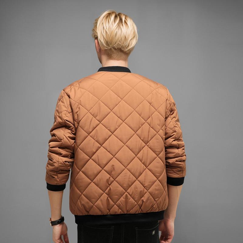 Winter men's cotton-padded jacket 25 autumn and winter new cotton-padded casual velvet warm baseball jersey simple large size