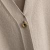 Women's Spring Autumn V-Neck Full Sleeve Single Breasted Loose Solid Color Middle Long Sweater Cardigan