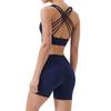 Women's High Elastic Criss-Cross Back Sports Bra - Nude Feel for Yoga and Running