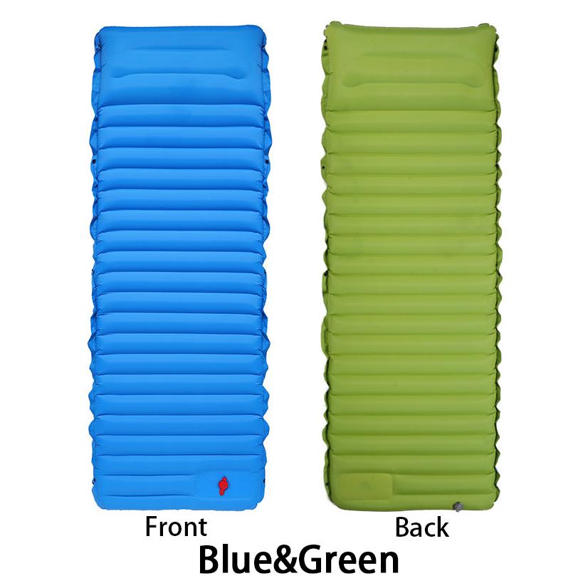 

Автоматическая портативная надувная кровать для кемпинга на открытом воздухе, пляжный коврик для пикника, складной воздушный коврик из ТПУ 195*70*10cm синий