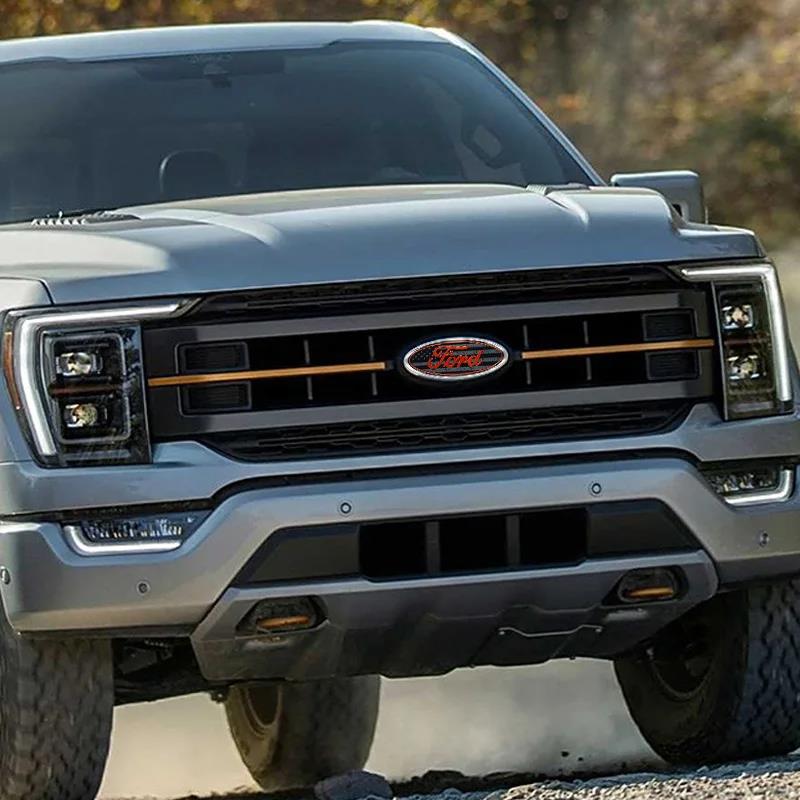 22.3X9cm Car Front Grille Emblem Sticker Rear Trunk Decal Replacement Accessories For Ford F150 F250 Edge Escape Transit Fusion UR1