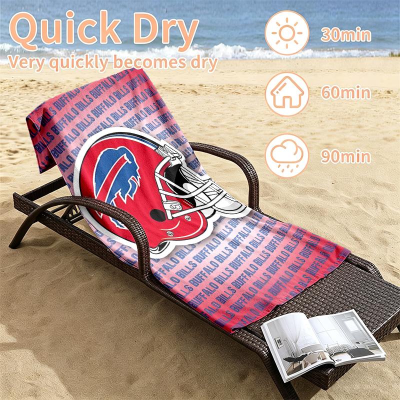 Buffalo Bills Beach Towels Also Serve As Bath Towels Summer Essential a Musthave for the Outdoors the Beach and the Pool