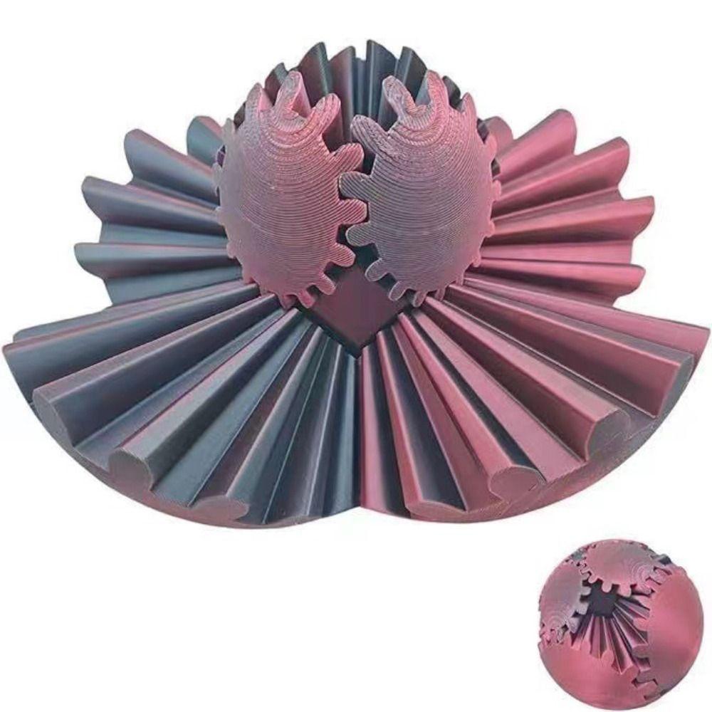 Gear Sphere 3D Gear Ball Relaxing Deformation Spin Ball 3D Printed Gear Ball Children Adults