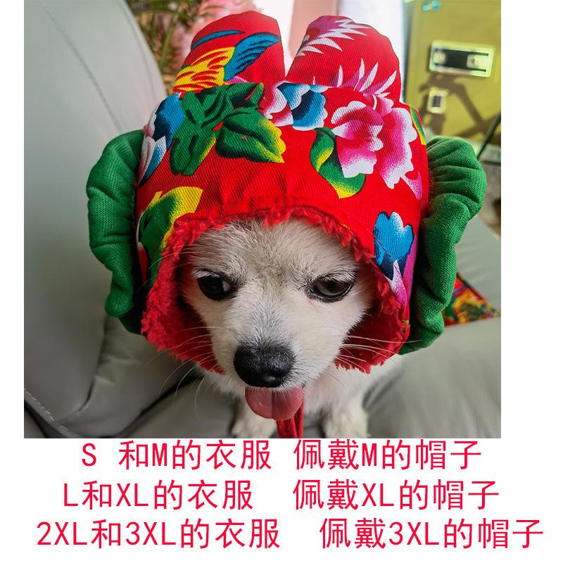 New Year's Dress Pet Dog Dog Cat Clothing Small Medium and Large Dog Law Fight Autumn and Winter Cat Clothing Dog Supplies Clothing