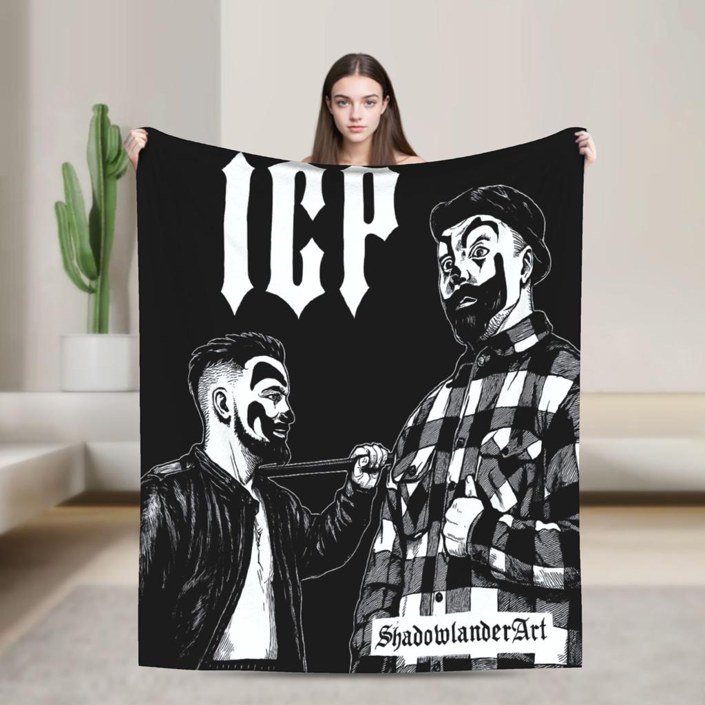 Insane Clown Posse Band Flannel Blankets Winter Warm Soft Throw Blanket for Students Couch Chair Fluffy Bedspread Sofa Bed Cover