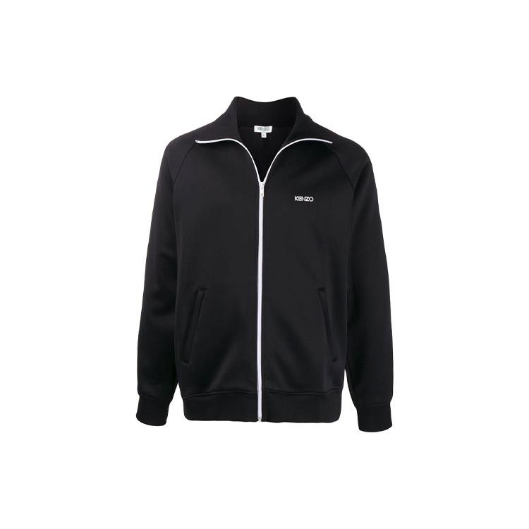 KENZO Jackets Men's Black Stand Collar Moderate Straight Fit FA55BL7514CA-99