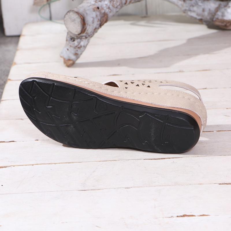 Fashion 2024 Brand Ladies Shoes Peep Toe Women's Sandals Fashion Plus Size Solid  Casual Sandals Women Summer Hollow Out Wedge Sandals