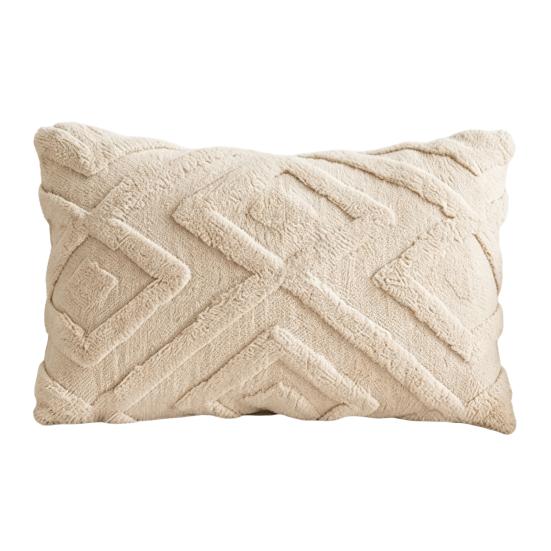 Rhombus Pattern Solid Color Pillowcase, Washable Throw Pillow Cover, Rectangle Square Cushion Cover for Home Living Room Bedroom Sofa Bed