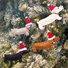 Nonwoven Dachshunds Hanging Accessory for Festival Party Christmas Tree Hanger Kids Playroom Decoration