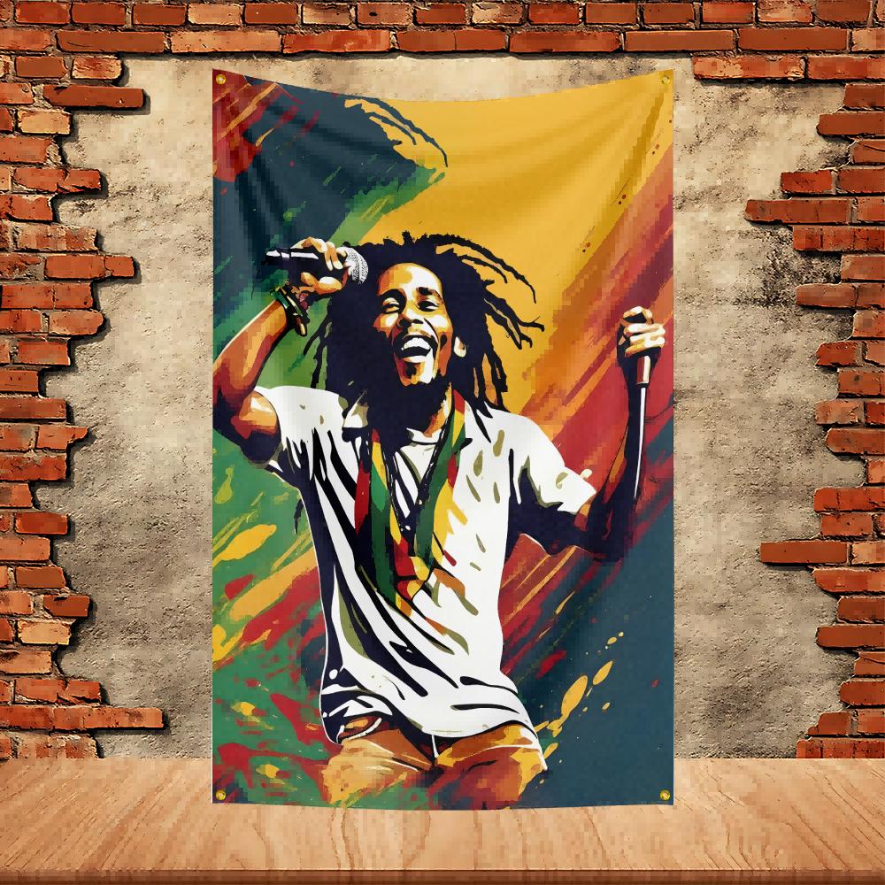 Bob Marley Band Party Flag Polyester Printed Flag Banner Tapestry for Garden Garage Decoration Concert Flag