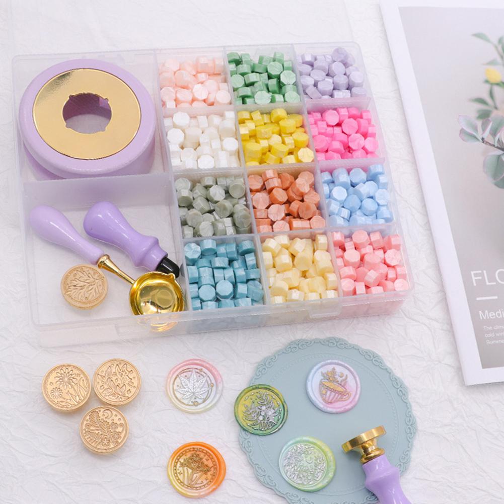 Creative Fire Paint Seal Set DIY Manual Account Exquisite Fire Paint Wax Set Gift Packaging Crafts Supplies for Cards Scrapbooks
