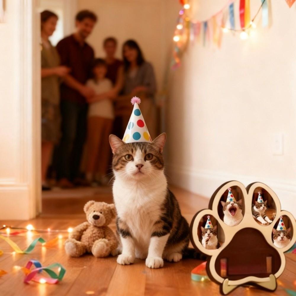 Handcrafted Pet Keepsake Photo Album Detachable Memorial Picture Frame Grave Memorial