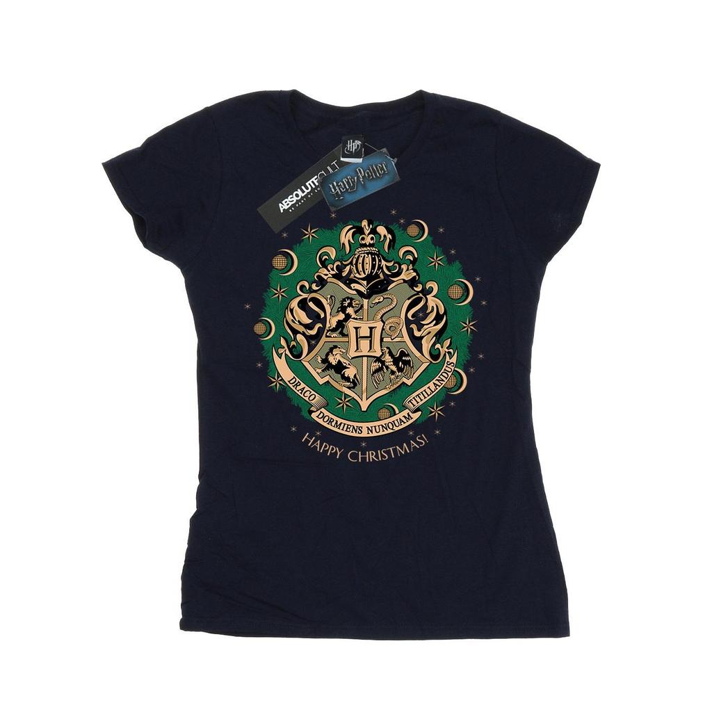 Harry Potter Womens/Ladies Christmas Wreath Cotton T-Shirt
