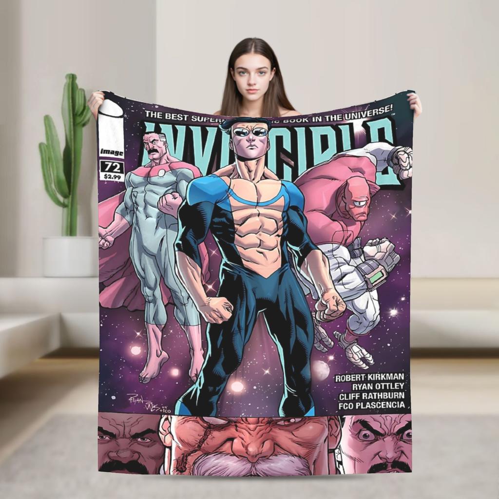 Omni Man Invincible Blankets Velvet Spring Autumn Breathable Super Soft Throw Blanket for Bedding Couch Rug Piece
