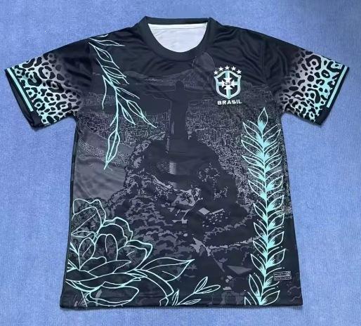Summer Men's Brazilian Football Elements Training Football T-shirt Digital Printing Comfortable Breathable Quick Drying