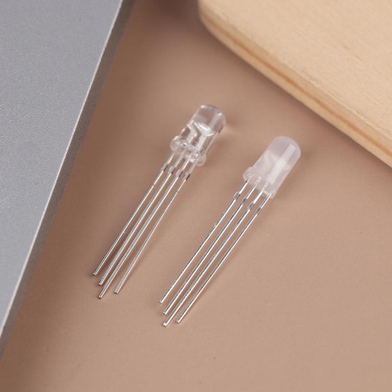50Pcs 5Mm Full-Color Led Rgb Red/Green/Blue Common Cathode/Anode Four Feet Transparent Highlight Color Light 5Mm Diode Colorful