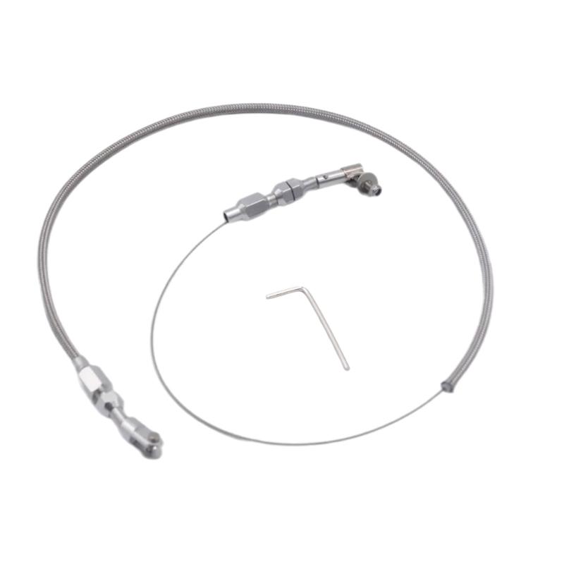 Automotive Accessories 24in Stainless Throttle Cable Assembly Replacement Braided Accelerator Throttle Cable 1