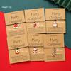 6Pcs/Set Christmas Series Santa Claus Snowman Tree Pendant Bracelets For Women Men Adjustable Rope Unisex Bracelets Jewelry Set