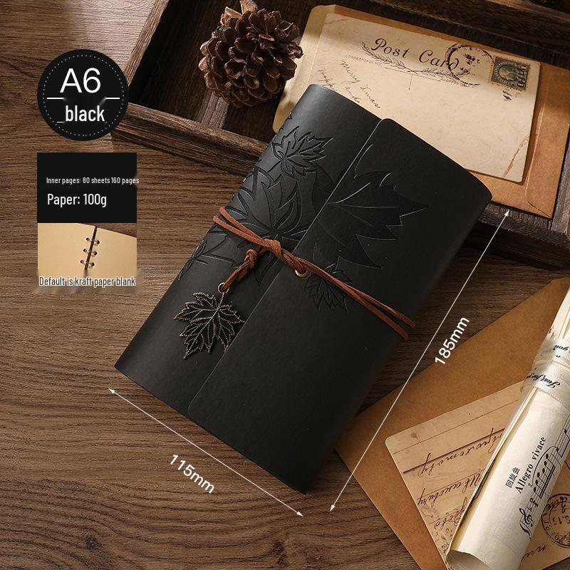 Draagbaar Kraftpapier Reisaanmeldboek: Losbladig DIY Dagboek Notitieboek