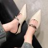 Elegant Women's Slippers Wedges Pointed Toe Mules Shoes Woman Luxury 2025 Trend Slingback Dress Fashion Sandals Mujer Zapatos