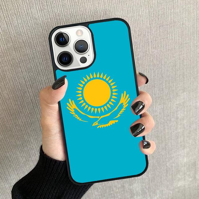 Kazakhstan Flag Phone Case For iPhone 17 Air 15 16 16e Pro Max 11 12 13 14 Cover For iPhone 17 Air Max Plus coque Fundas