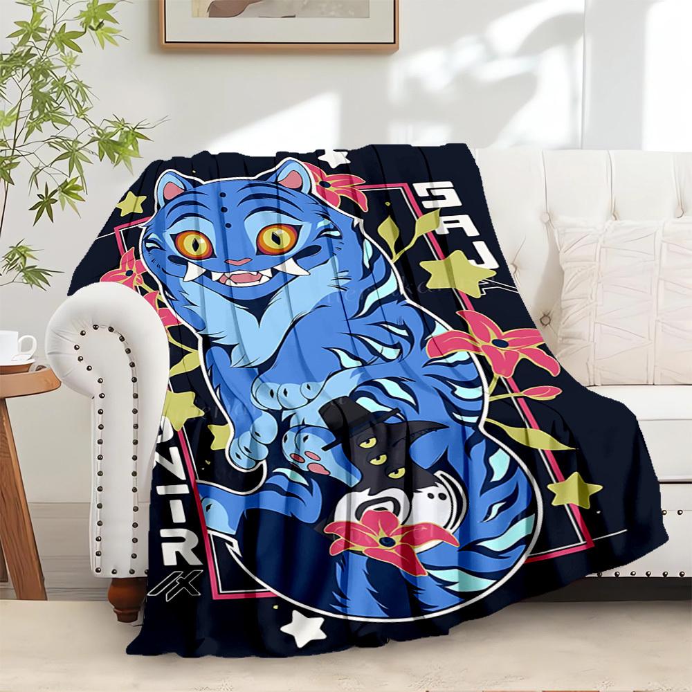 K-POP Anime Dívčí Skupina Čtyři Roční Období Měkká Teplá Přikrývka Celoroční Silně Pletená Polyesterová Přehoz na Postel, Kempování, Cestování Perfektní Dárek