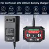 For Craftsman Charger CMCB201 CMCB202 CMCB204 CMCB206 CMCB209 Compatible For Craftsman 20V Max V20 Lithium Battery Charging