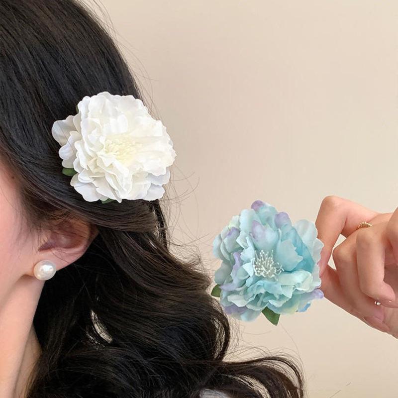 Böhmische Orchideenblüten Haarspange Romantische Braut Haarspangen Frauen Strand Hochzeit Urlaub Blume Pony Clip Haarnadel Haarschmuck